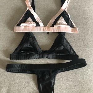 Lingerie set of three two barrettes and panties